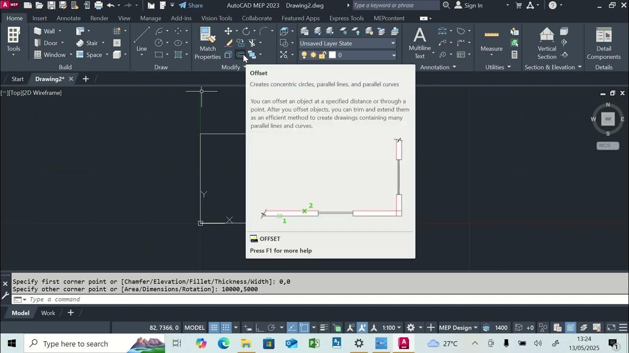 joelnzekwe1's tweet card. Part 16: AutoCAD Offset Command