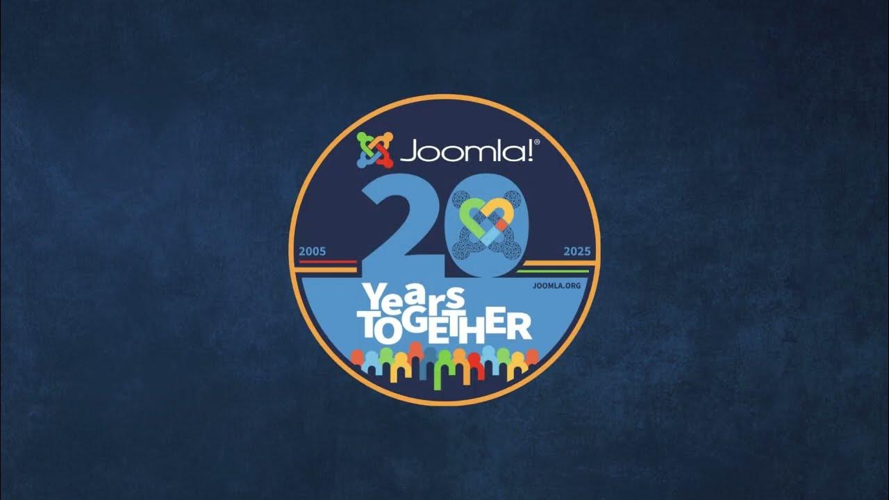joomla's tweet card. 20 Years of Joomla! 20 Years Together!