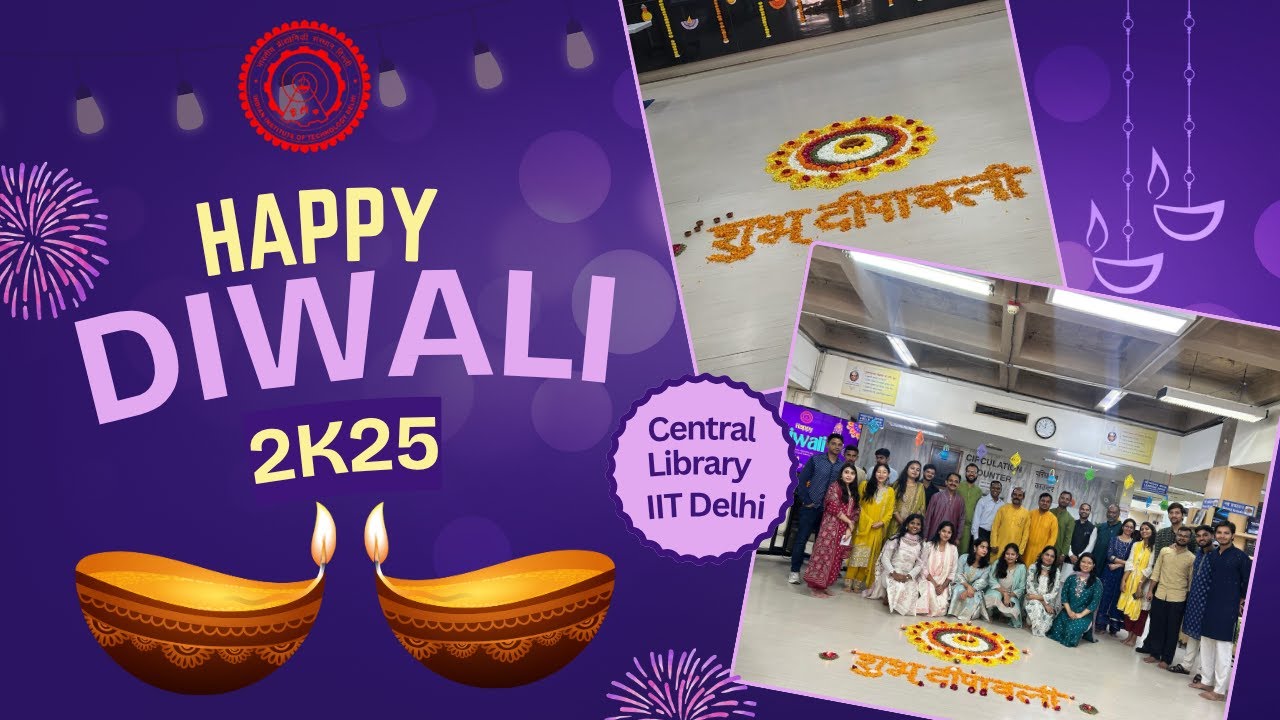 cliitd's tweet card. Diwali Celebrations 2025, Central Library, IITD