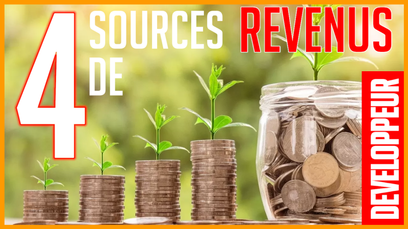 CoderVie's tweet card. 4 sources de revenus pour les développeurs, mais également une méthode dont personne ne parle, et pour cause...