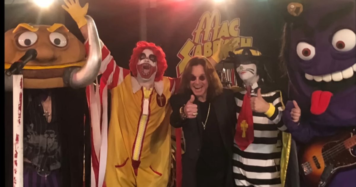 MacSabbath's tweet card. When the Prince of Darkness laughed his ass off at the “fast-food metal” band created in his honor.