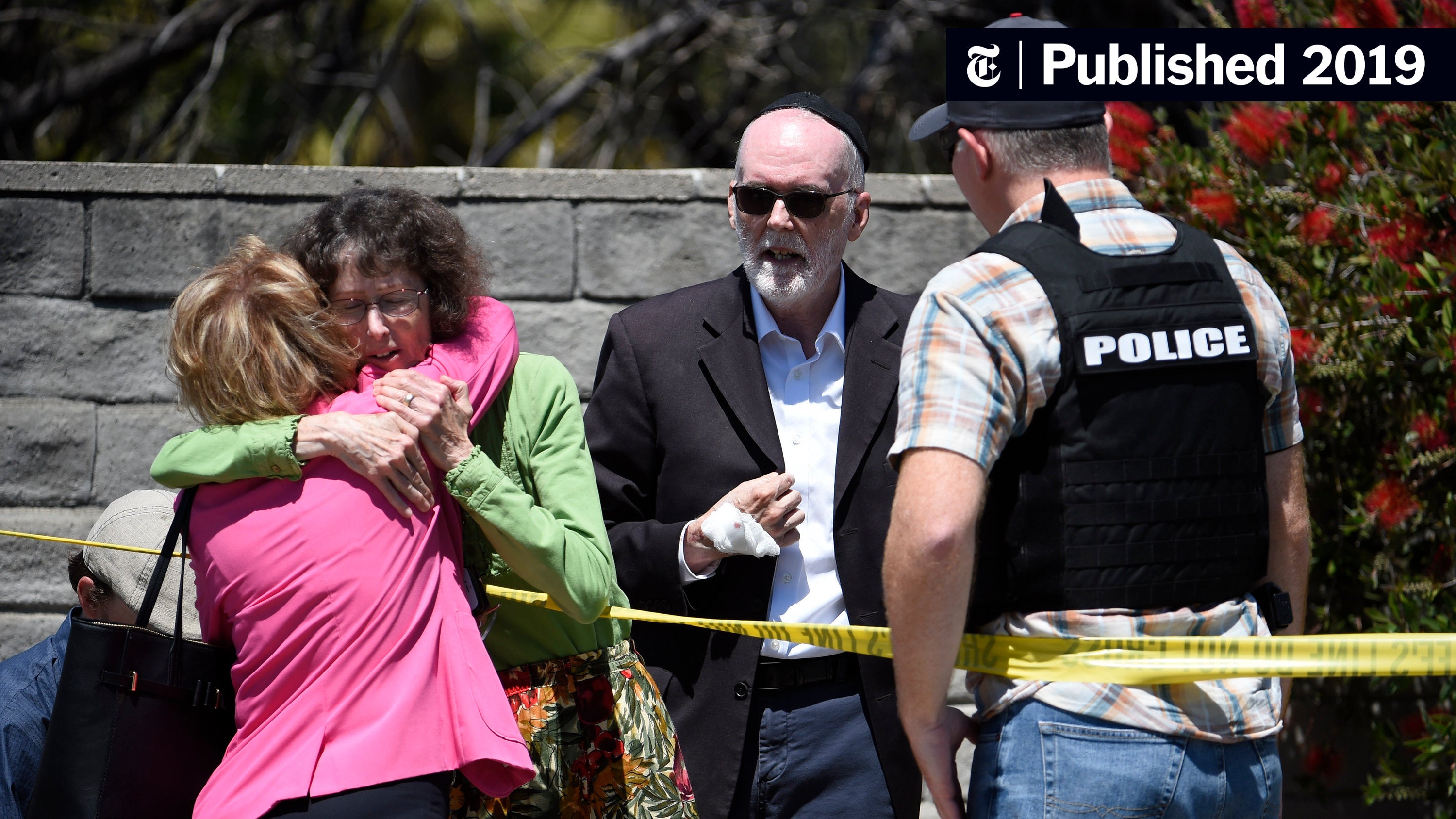 nytimes's tweet card. The authorities confirmed that one person was killed and three injured in the shooting, which happened at a synagogue in Poway, Calif., on the last day of Passover.