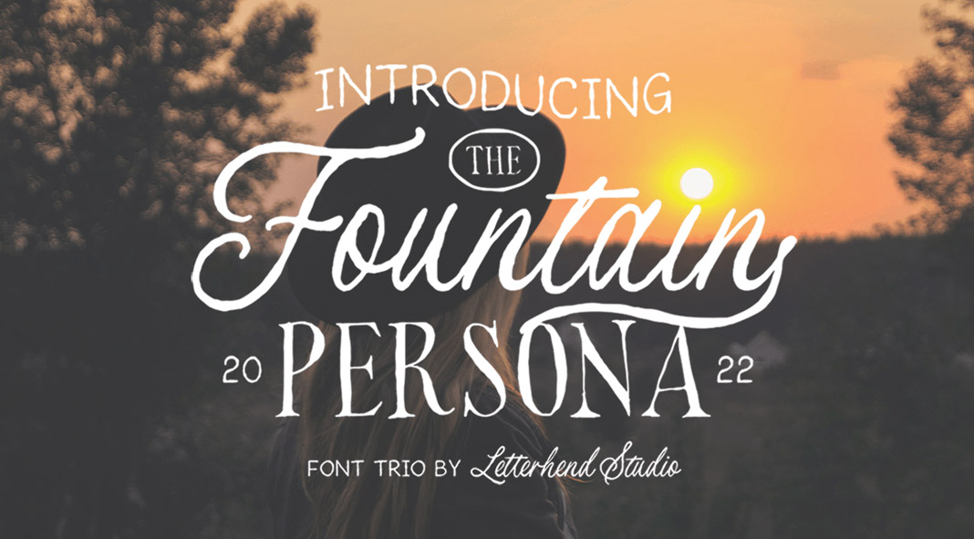 MediaRings's tweet card. Designed by Hendry Juanda of Letterhend Studio, the Fountain Persona fonts contain three hand-drawn styles. Fountain Persona is packed with three fonts