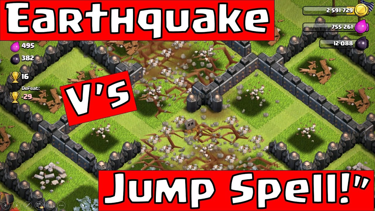 spencer23dollar's tweet card. Clash of Clans - Earthquake is the new JUMP!