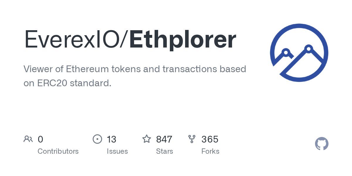 ethplorer's tweet card. Viewer of Ethereum tokens and transactions based on ERC20 standard. - EverexIO/Ethplorer