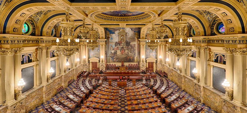 RepGrove's tweet card. The Center for Effective Lawmaking found that Pennsylvania’s partisan divide is narrowing after years of gridlock