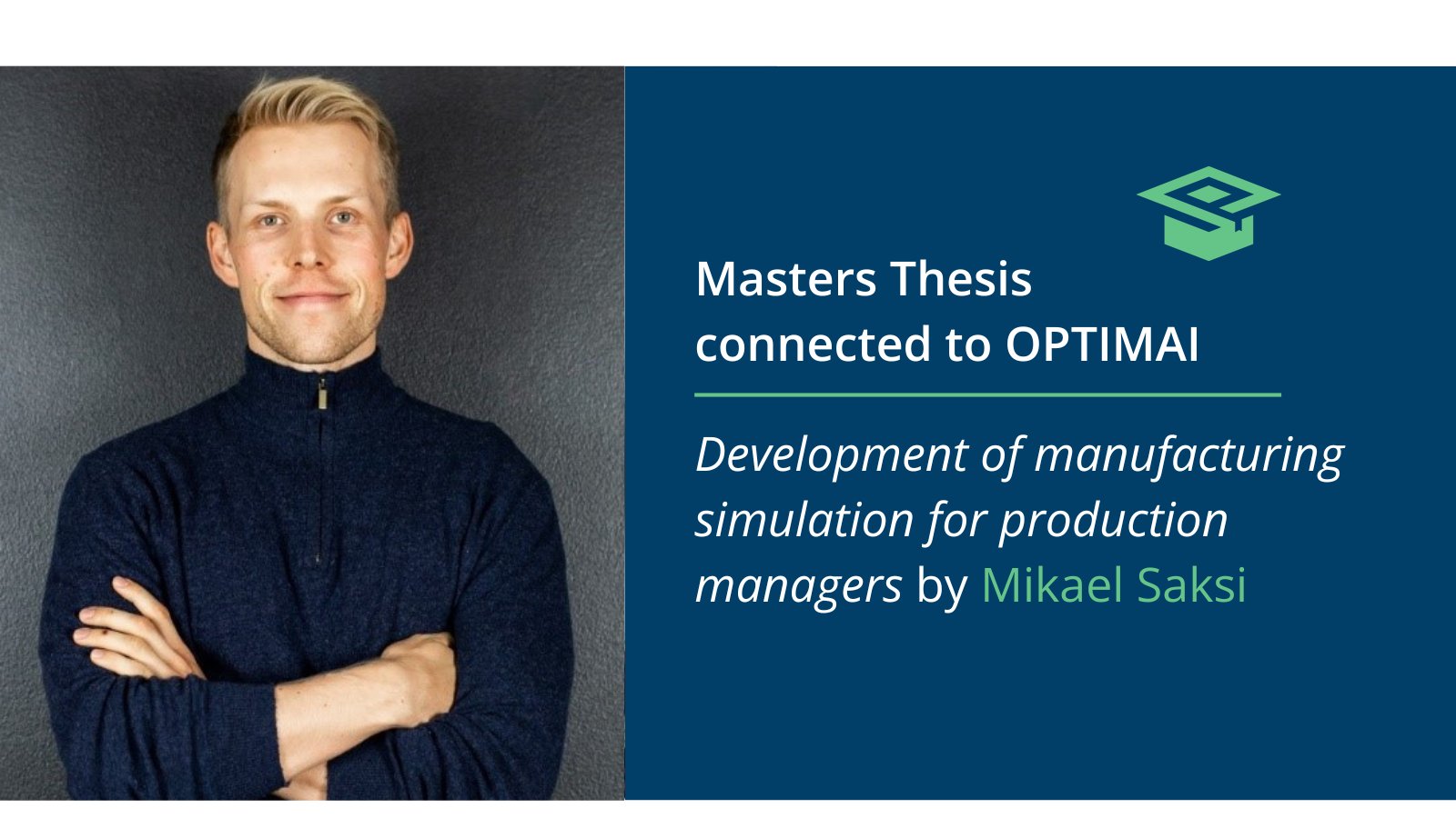 OPTIMAI_Project's tweet card. Mikael Saksi is an Application Engineer at Visual Components. His role includes; modelling new components (e.g., robots) and creating new software features, ...