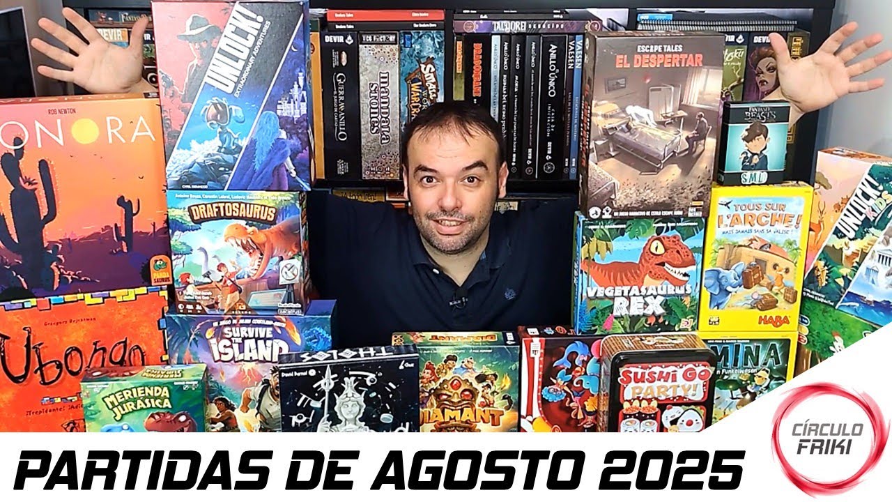 CirculoFriki33's tweet card. ⭕ Resumen Agosto 2025 🎲 Todo lo que he jugado 🎲 Juegos de mesa y...