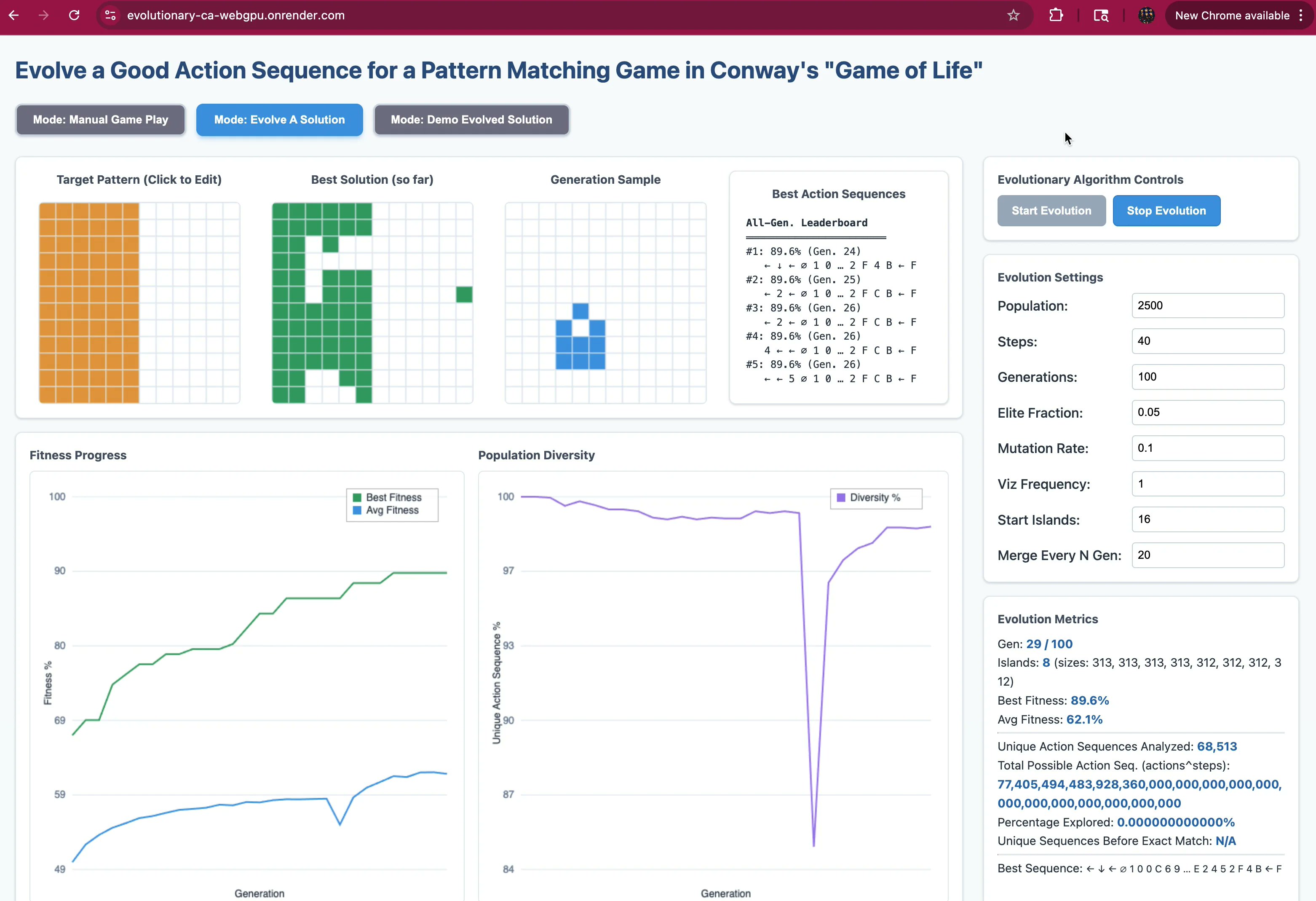 DigPhysics's tweet card. Maxwell's Demon in Conway's "Game of Life"