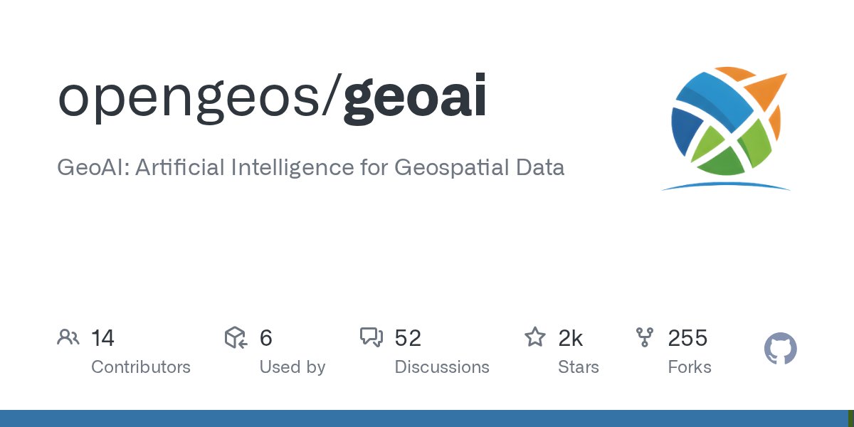 TomOrusa's tweet card. GeoAI: Artificial Intelligence for Geospatial Data - opengeos/geoai
