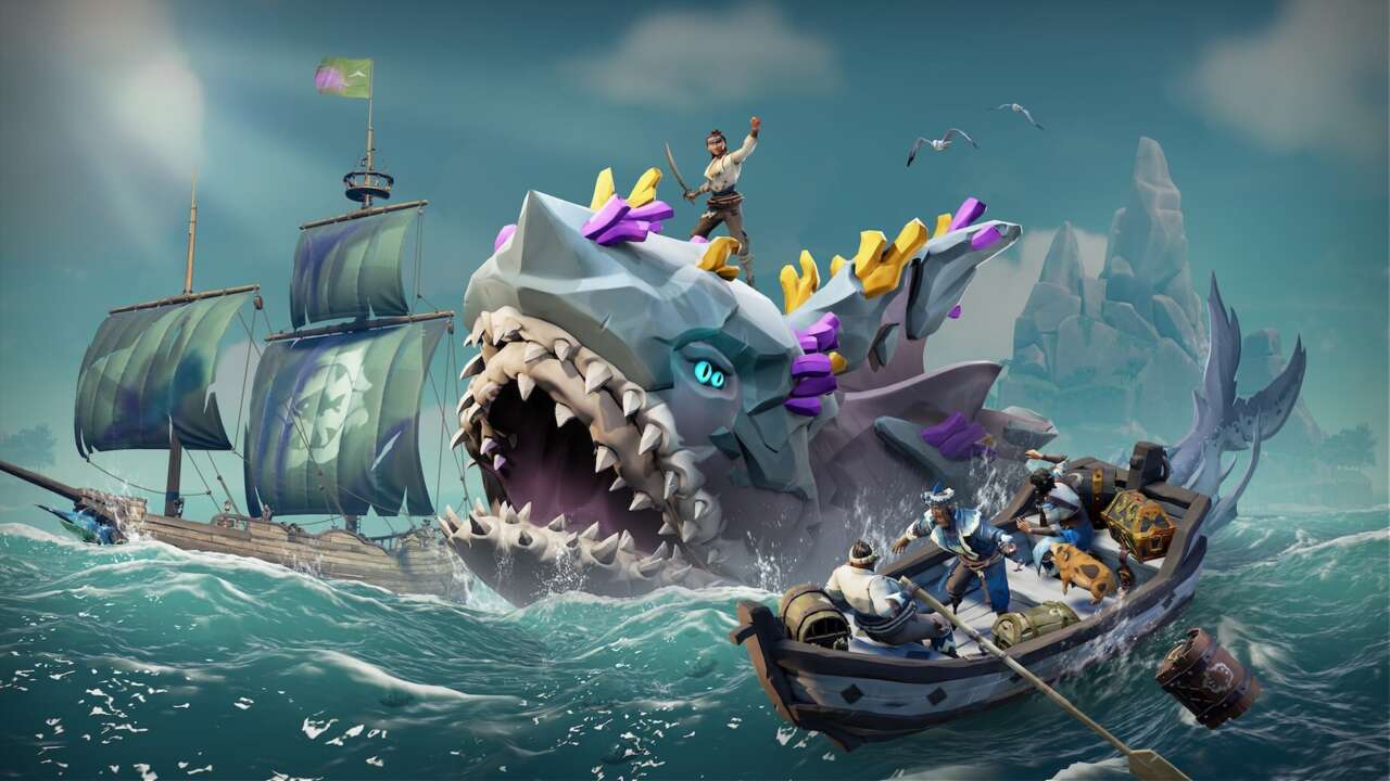 GameSpot's tweet card. Sea of Thieves Season 15 launches on February 20 and adds two new Megalodon variants along with several new features for the Hunter's Call company.