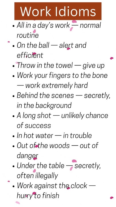 m_adil80's tweet card. Work Idioms #spokenenglish #english #vocabulary #idioms #idiomsandp...