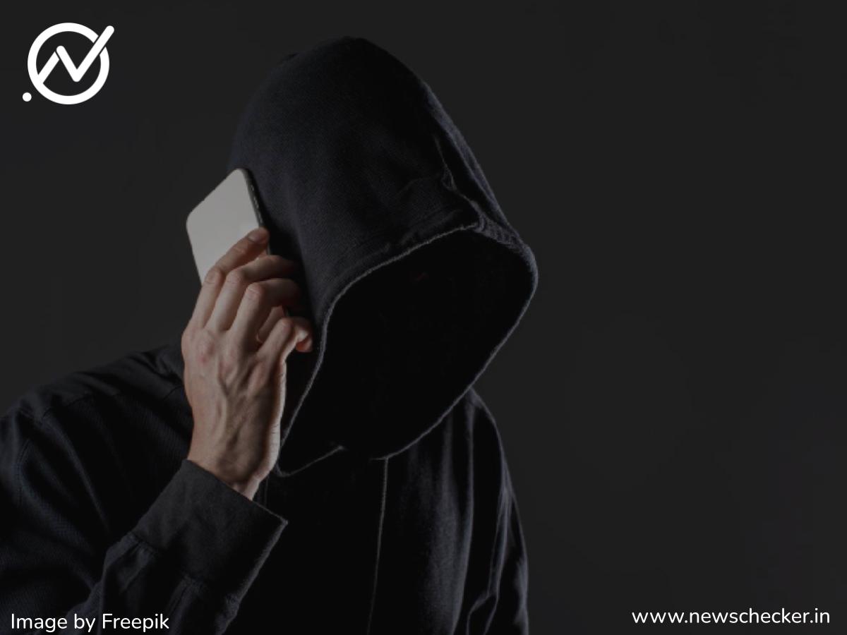 NewscheckerIn's tweet card. What if you received a call from the telecom department warning you that your Aadhaar ID was used to register a mobile number which was found to be involved