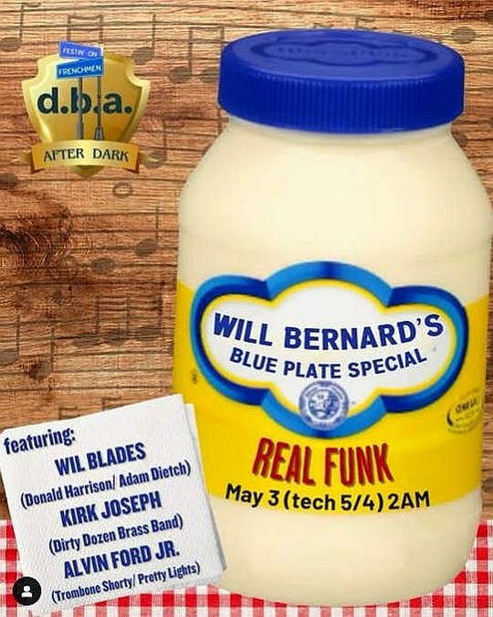 FunkItBlog's tweet card. Will Bernard Projects Live at d.b.a. on 2025-05-03 : Free Download,...