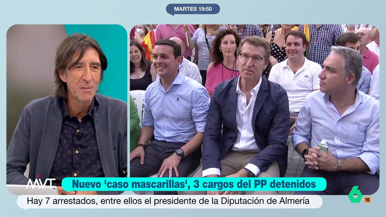 pradobenjamin's tweet card. Benjamín Prado analiza la detención de 3 altos cargos del PP de Almería por, presuntamente, haber cobrado comisiones en la compra de mascarillas y recuerda que esta provincia 'es un bastión muy...