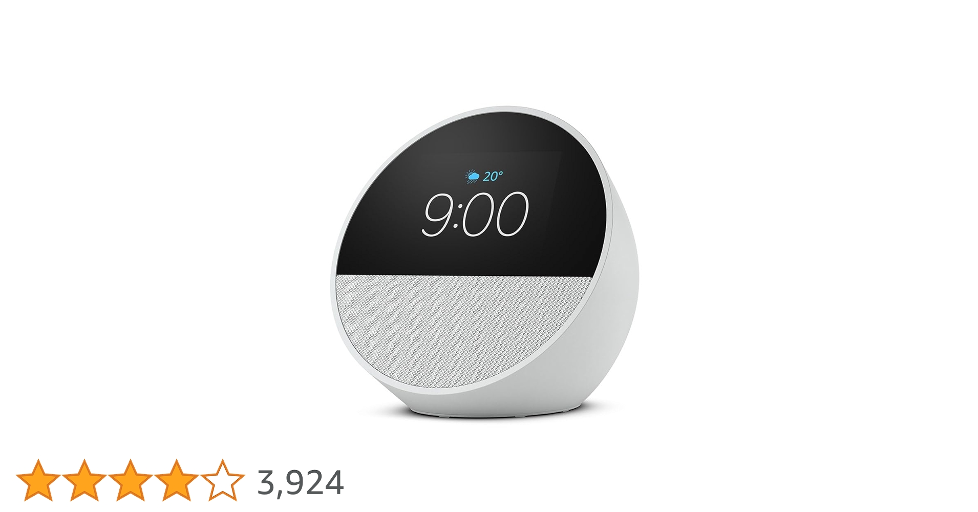 moon_meru_'s tweet card. Amazon Echo Spot（2024年発売） - スマートアラームクロック with Alexa、鮮やかなサウンド | グレーシャーホワイト