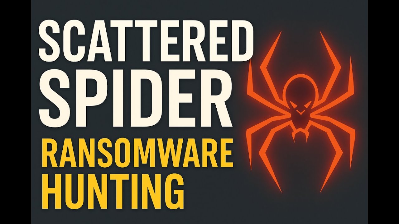 Cyber_and_Tech's tweet card. SCATTERED SPIDER Ransomware Hunting | Stopping Social Engineering...