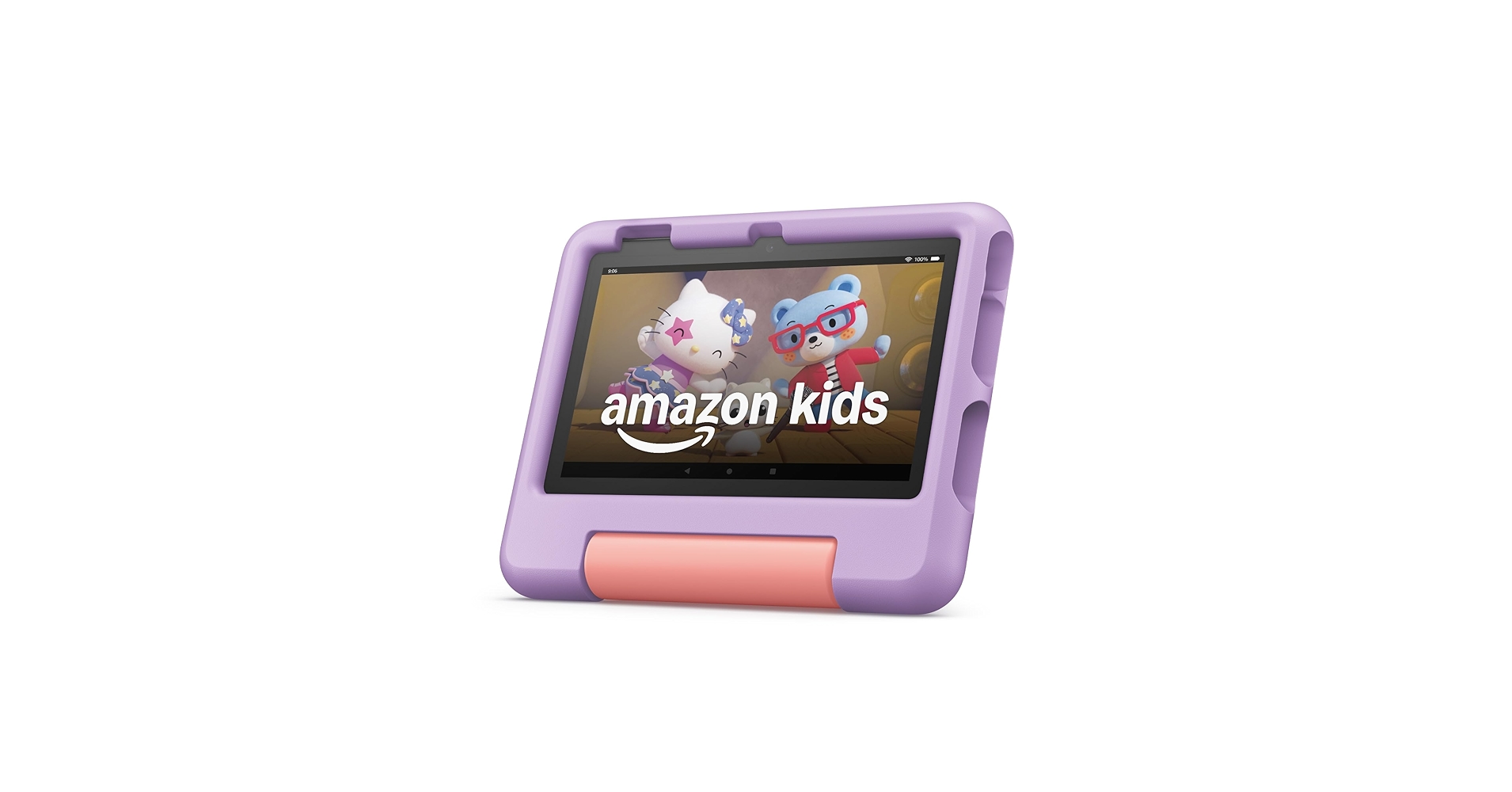 EstellaCompras's tweet card. Amazon Fire 7 Kids tablet (newest model) ages 3-7. Top-selling 7" kids tablet on Amazon. Includes ad-free and exclusive content, easy parental controls, 10-hr battery, 16 GB, Purple