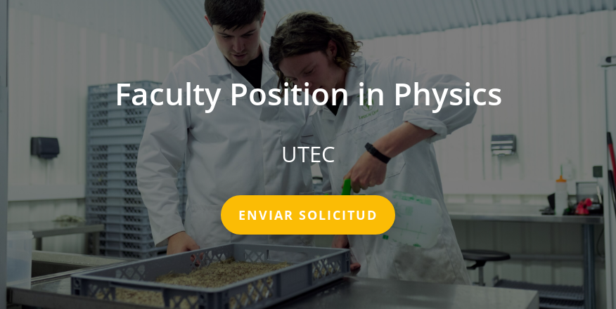 Ap_Theory_IAC's tweet card. The Department of Physics at the University of Engineering and Technology (UTEC) invites applications for a full-time faculty position involving both teaching and research in the field of Physics. ...