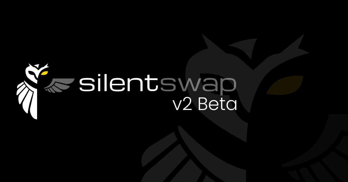 SilentSwap's tweet card. No accounts or sign-up required. Maximize privacy for swaps. Security. Trustless & Non-Custodial. Your funds, your control. Designed for secure transactions.