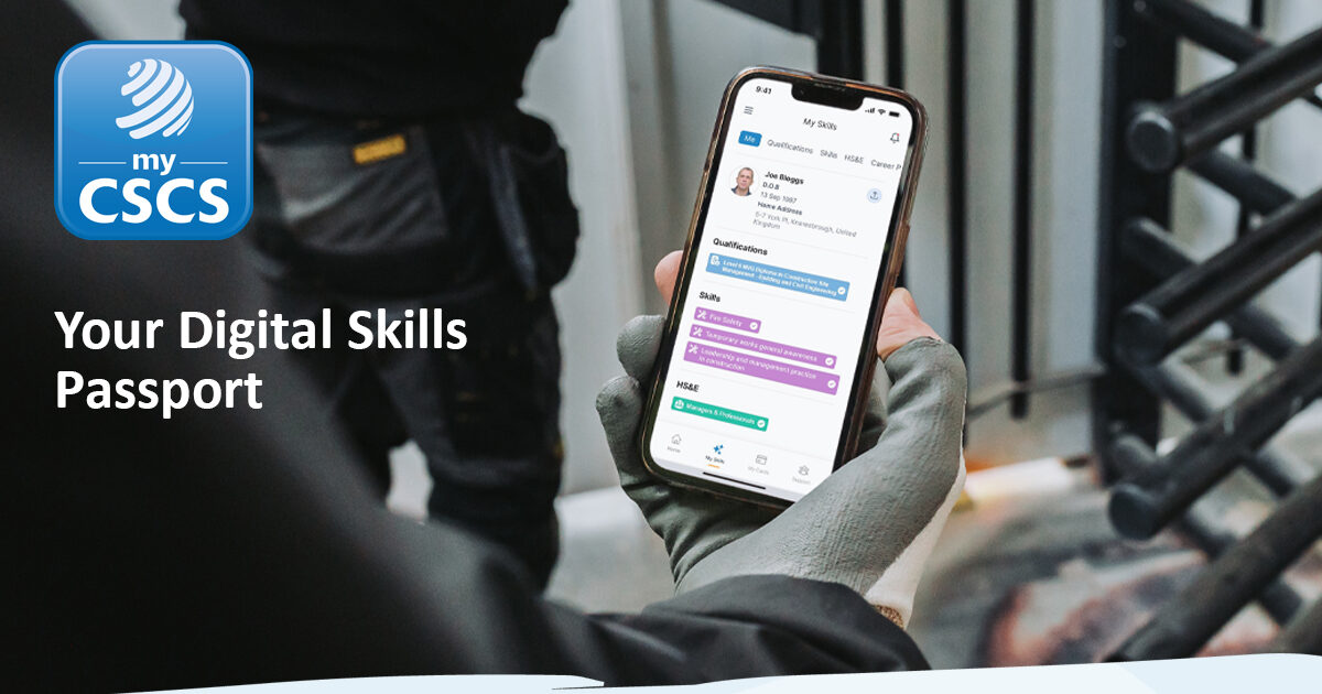 cscs's tweet card. My CSCS is your digital skills passport, storing qualifications, skills and training as well as the digital CSCS card.