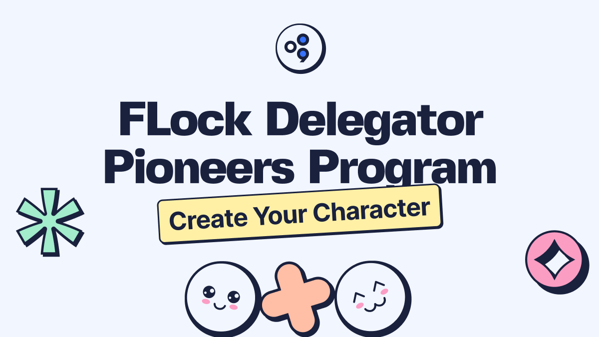 flock_io's tweet card. Get started: Delegator Pioneers Program