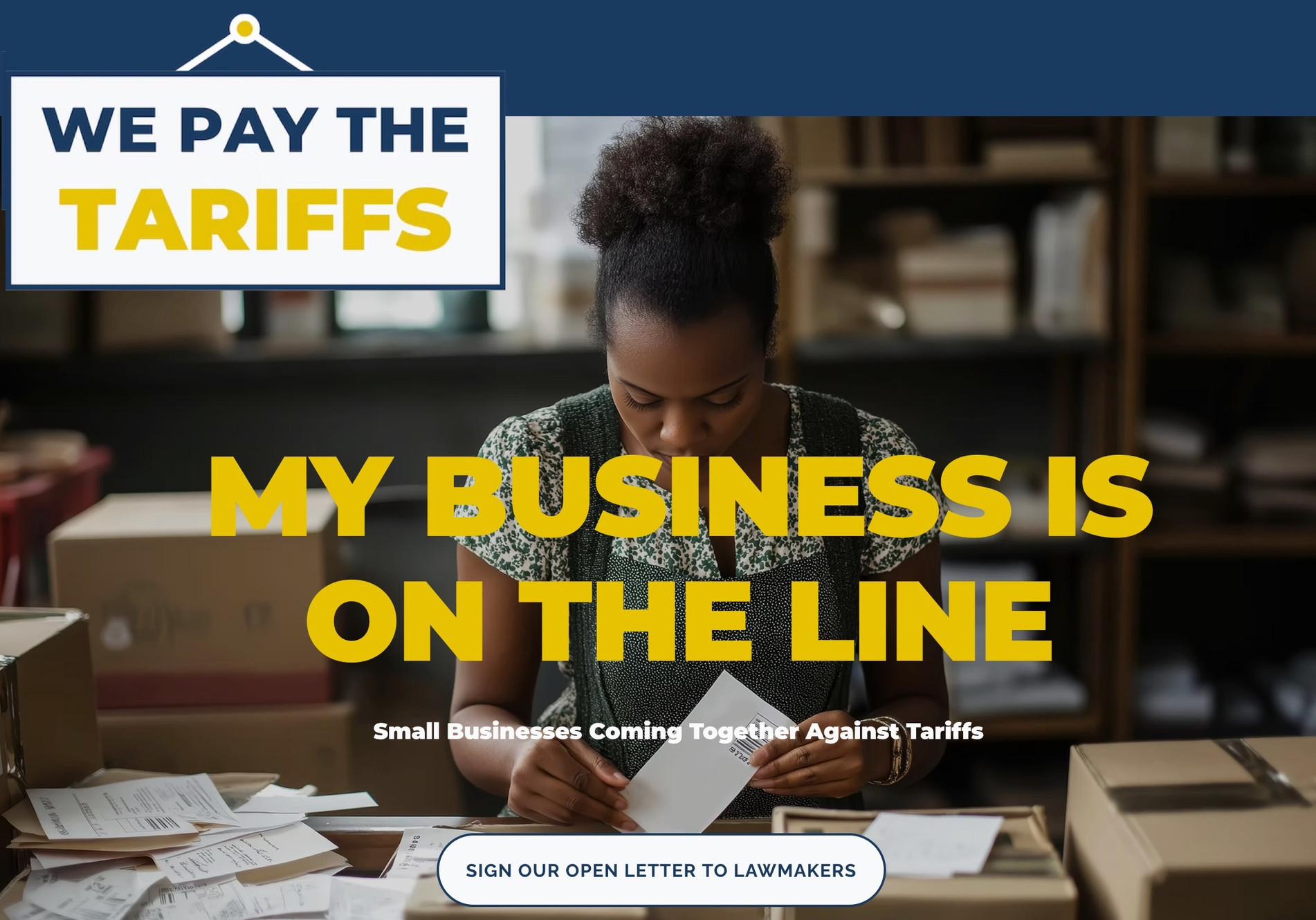 BilelloPR's tweet card. Sign the Letter | We Pay The Tariffs C