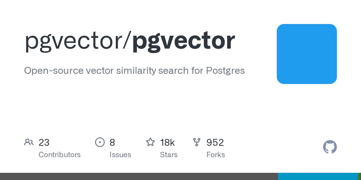 jkatz05's tweet card. Open-source vector similarity search for Postgres. Contribute to pgvector/pgvector development by creating an account on GitHub.