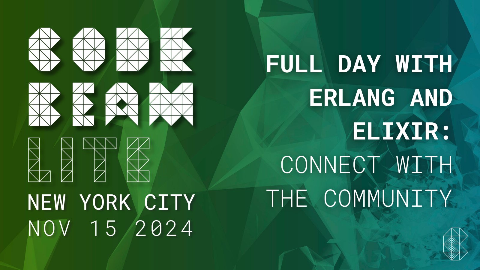 TheErlef's tweet card. A full-day Erlang and Elixir conference in New York City - Nov 15 2024.