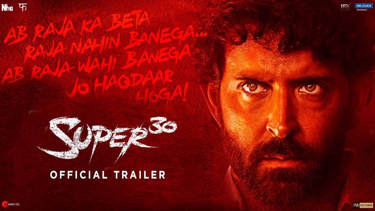 iHrithik's tweet card. Super 30 | Official Trailer | Hrithik Roshan | Vikas Bahl | July 12