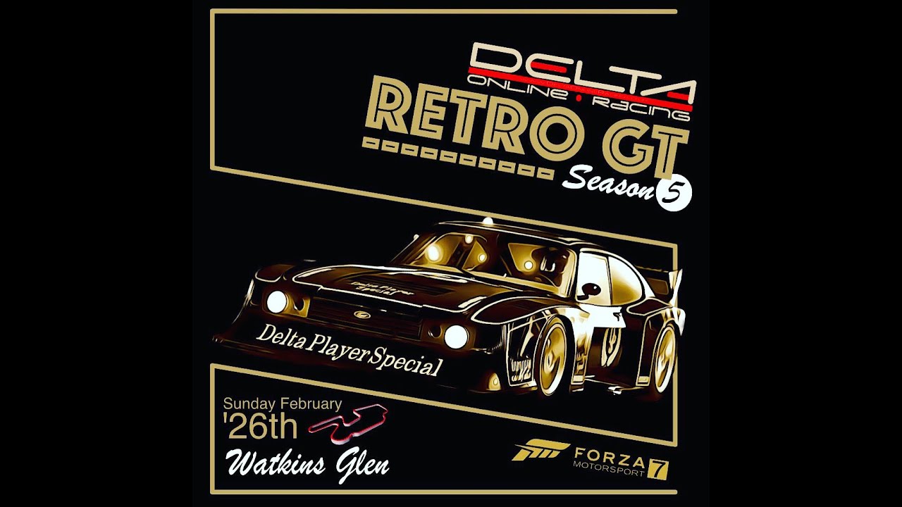 deltaonlinerace's tweet card. Delta Retro GT Championship Season 5