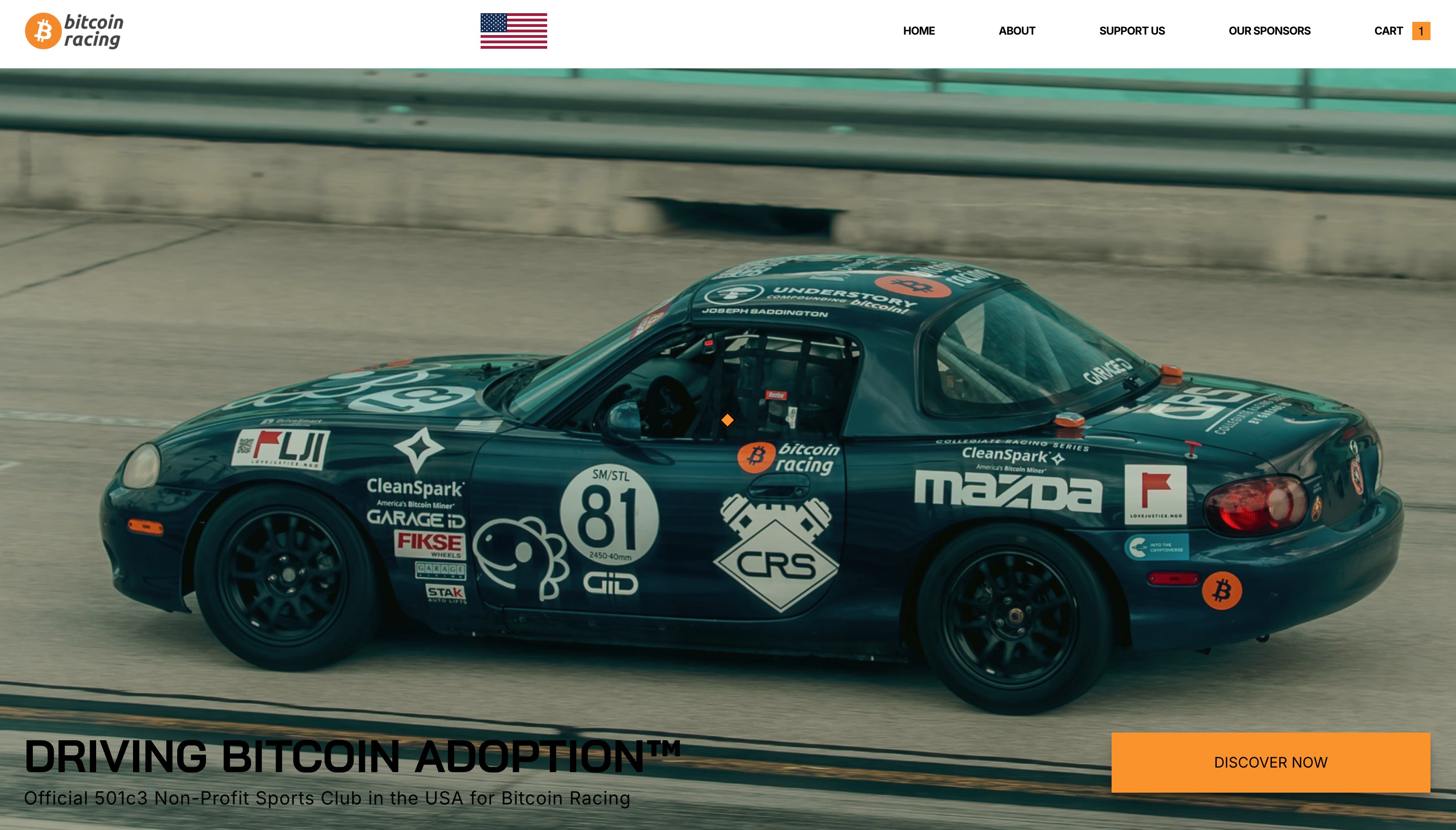 AgilePeter's tweet card. Bitcoin Racing US is a 501c3 Non-Profit Driving Bitcoin Adoption™