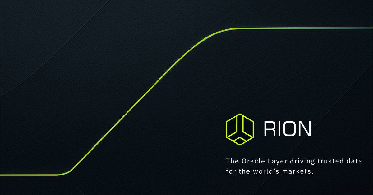 RionOracle's tweet card. Evidence-backed oracle data for markets: prices, outcomes, and proofs — finalized with insurance.