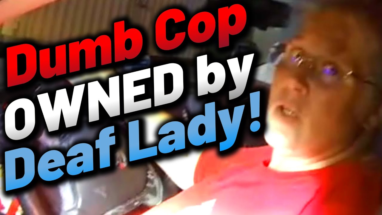 OurRecognizing's tweet card. Dumb Cop Gets OWNED by Deaf Lady and ATTORNEY in This Unlawful Stop!