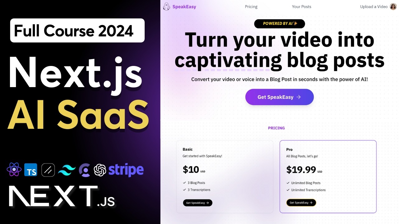 nextnerd_'s tweet card. Build and Deploy a Full Stack AI SaaS with Next.js, TypeScript,...