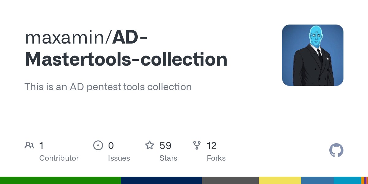 Dinosn's tweet card. This is an AD pentest tools collection. Contribute to maxamin/AD-Mastertools-collection development by creating an account on GitHub.