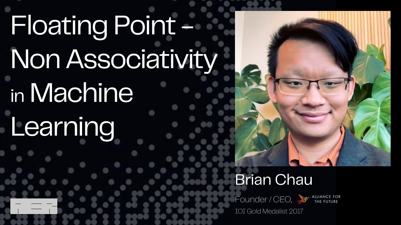 aerlabs_'s tweet card. Floating Point Non Associativity in Machine Learning | Brian Chau |...
