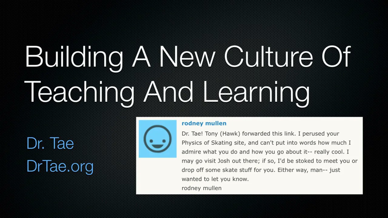 elisabethrobson's tweet card. Dr. Tae — Building A New Culture Of Teaching And Learning