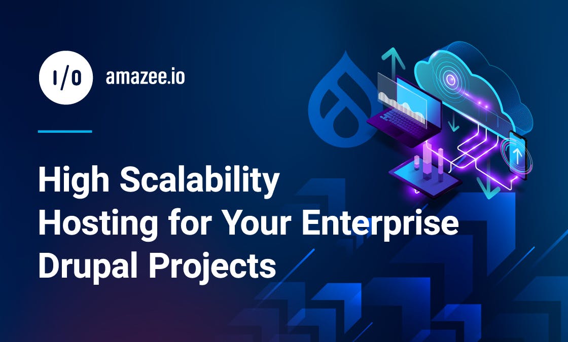 amazeeio's tweet card. Achieve true high availability for your Drupal site. Explore the essential components that power truly scalable Drupal hosting for enterprise-level traffic.