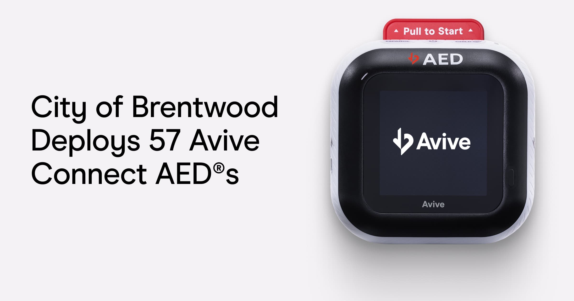 AviveSolutions's tweet card. The City of Brentwood, CA deploys 57 Avive Connect AED®s across city buildings and police vehicles, enhancing emergency response and access to lifesaving defibrillators.