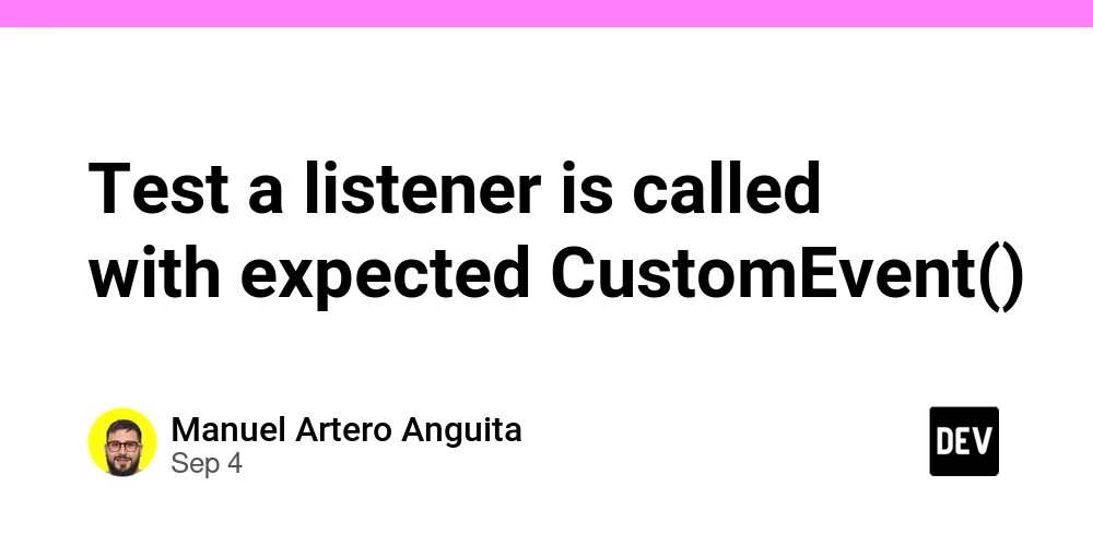 prod42net's tweet card. Today I realized we had an issue in a test (Jest) We have a function that emits CustomEvents In our...