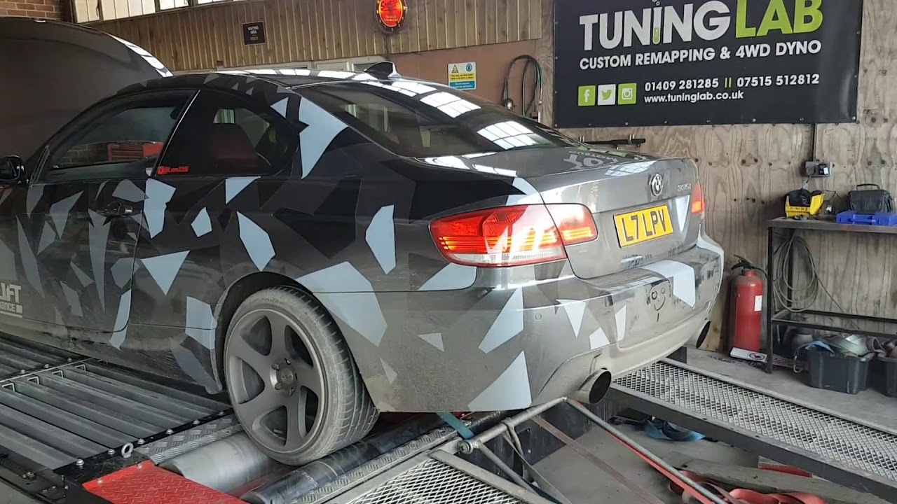 TuningLab's tweet card. BMW E92 335i Coupe Pop & Bang Stage 2 Map