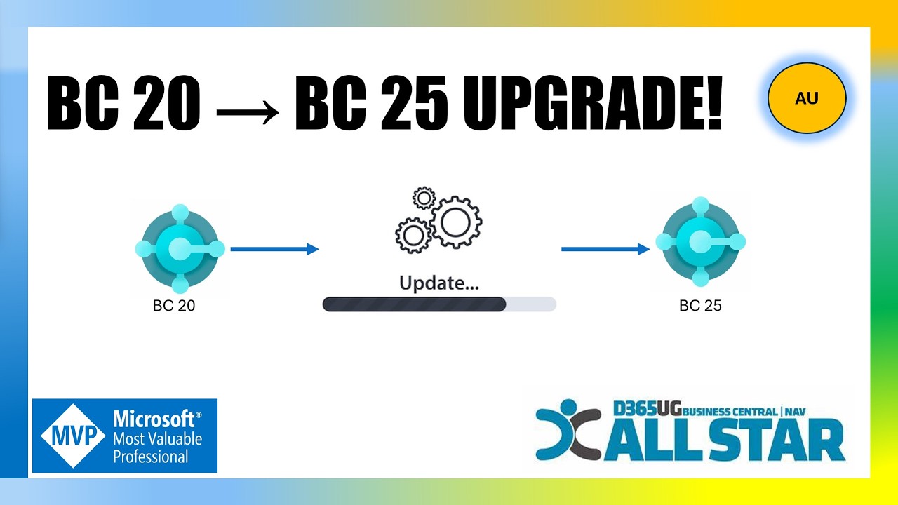 sauravdhyani's tweet card. Upgrade Data from Dynamics BC 20 to BC 25 Step by Step Guide {AU}