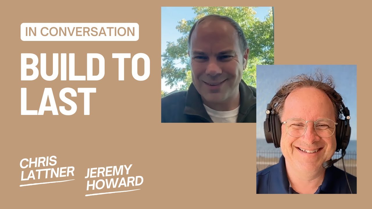 rasmus1610's tweet card. Build to Last — Chris Lattner talks with Jeremy Howard