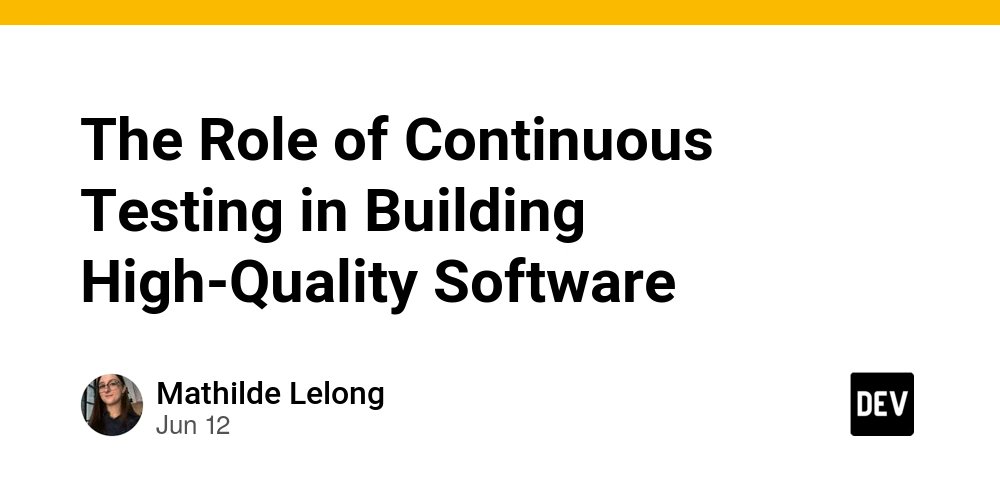 boshtian's tweet card. The role of continuous testing in the delivery of high-quality software can never be emphasized,...