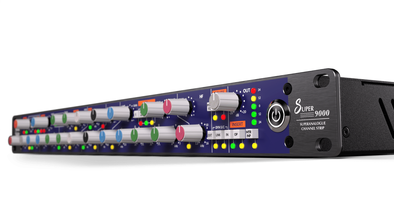 Kubocchinque's tweet card. 4000の次は9000だ！ということでREVIVAL4000につづきSUPER9000チャンネル・ストリップの登場です！ SUPER9000はその名の通りSSL 9000シリーズコンソールのチャンネルモジュールをベースにアウトボード化したチャンネルストリップです。 基本構成はプリアンプ+ダイナミクス（コンプ/ゲート）+フィルター+EQ+マスターセクションという構成でREVIVAL4000と同...