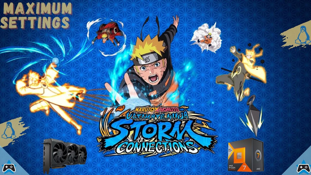 maximumsettings's tweet card. Naruto x Boruto Ultimate | 1440p | Linux Mint Cloud Gaming | Ryzen...