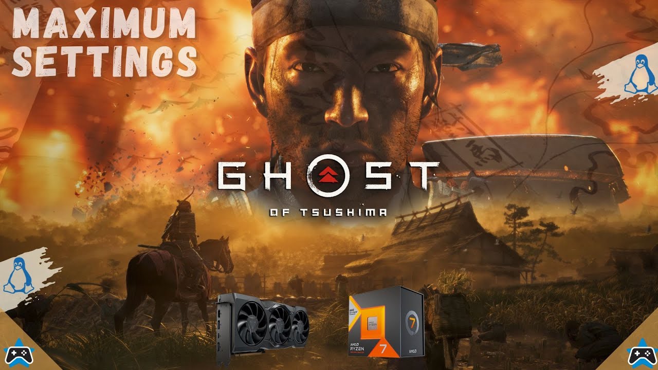 maximumsettings's tweet card. Ghost of Tsushima | 1440p | Linux Mint Cloud Gaming | Ryzen 7800X3D...