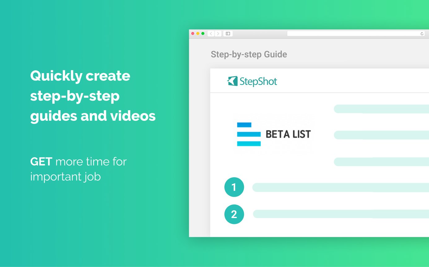 BetaList's tweet card. Create guides and video tutorials with no hassle