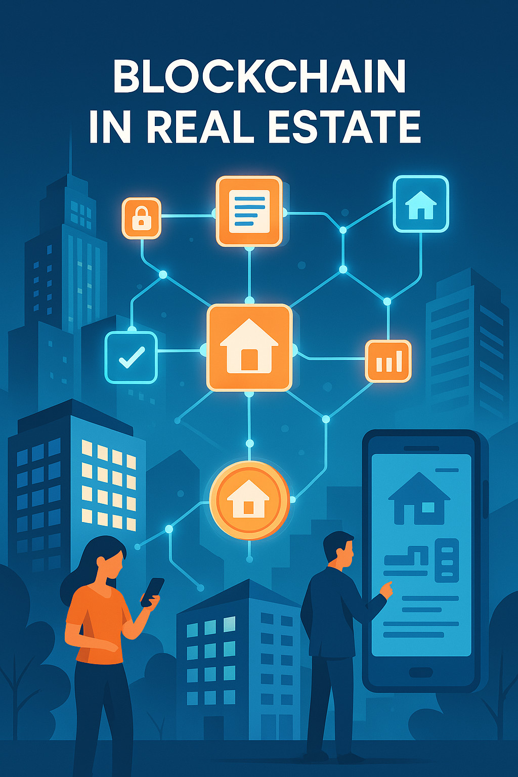 iotdunia's tweet card. Blockchain in Real Estate: Explore how blockchain is revolutionizing the real estate industry by enabling smart contracts, asset tokenization, and transparent property transactions in 2025.